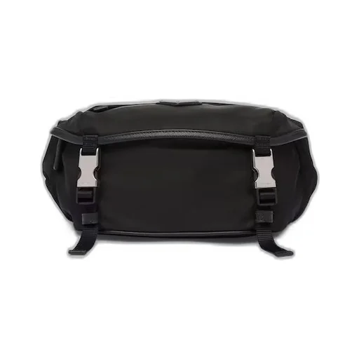 Re-Nylon and Saffiano leather shoulder bag