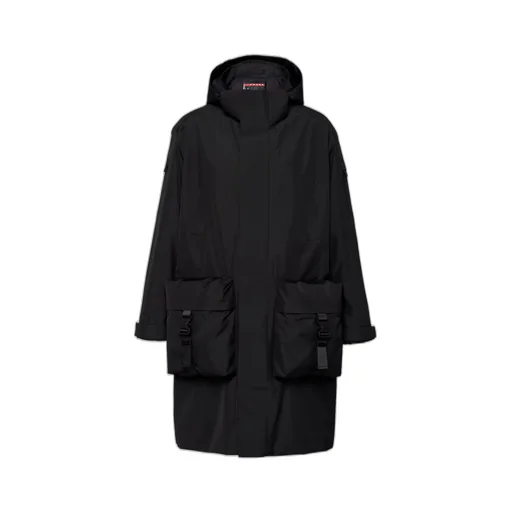 Recycled technical fabric raincoat