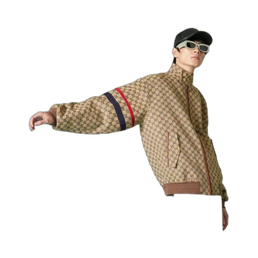 GG cotton canvas zip jacket
