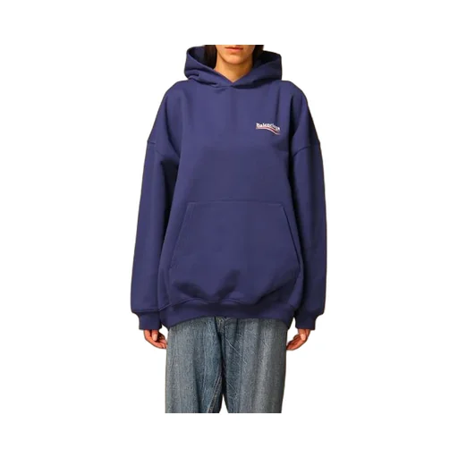 Loose Long Sleeves Hoodie Blue