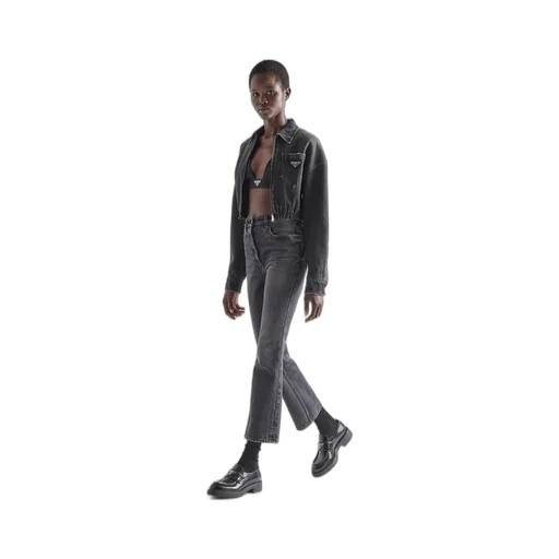 Denim blouson jacket
