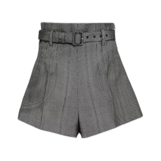 Pinstripe wool shorts