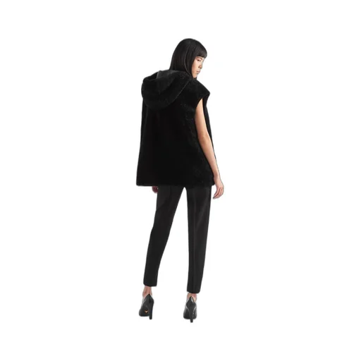Nappa shearling vest