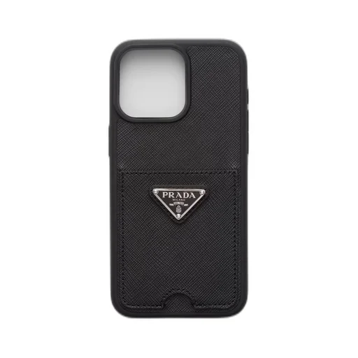 Saffiano leather cover for iPhone 15 Pro Max