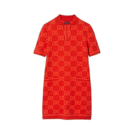 GG cotton polo dress