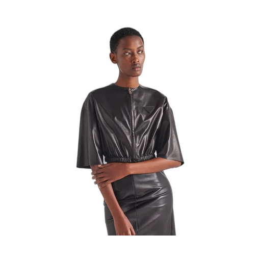 Nappa leather bomber jacket