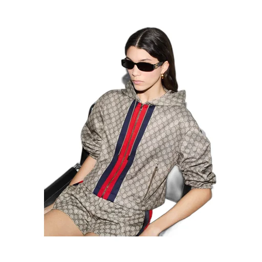 GG technical jersey zip jacket