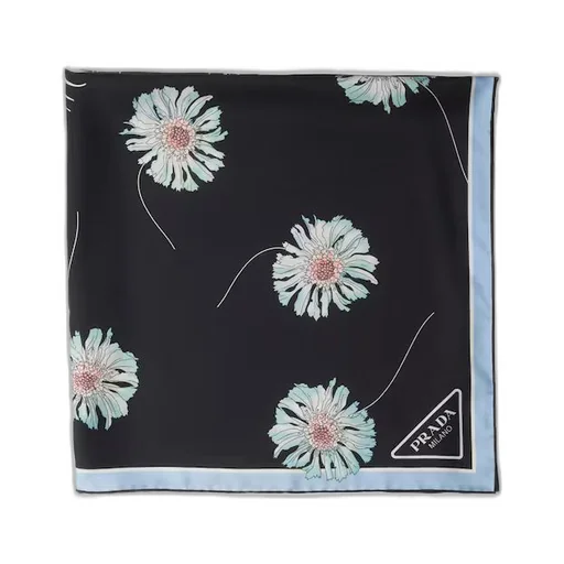 Printed silk twill foulard