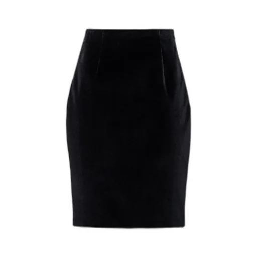Velvet midi-skirt