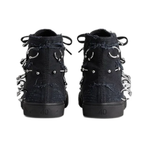 Paris High Top Sneaker With Piercings