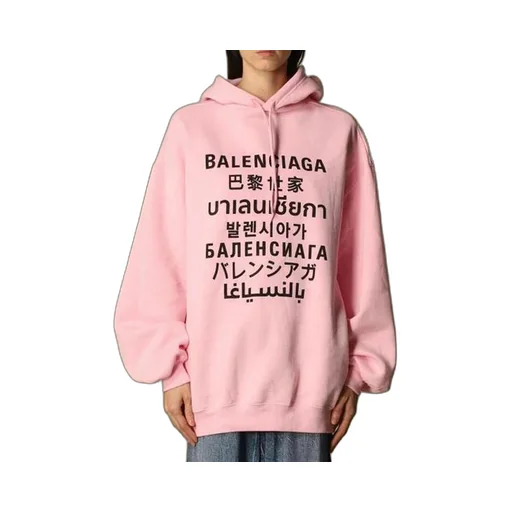 Printing Hoodie Pink
