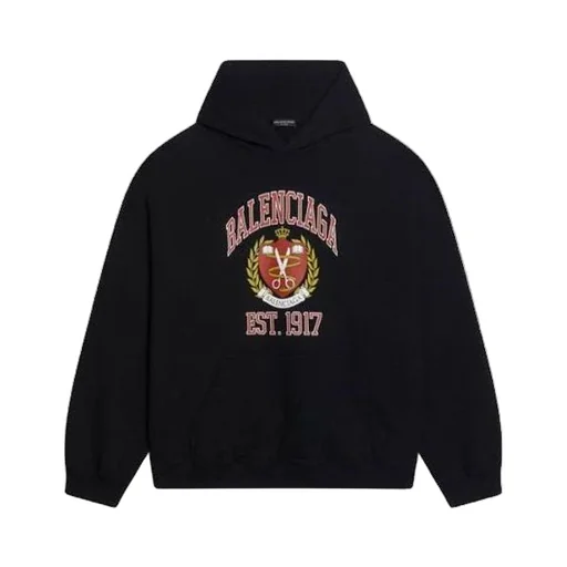 Est. 1917 College Logo Print Hoodie Wide Fit