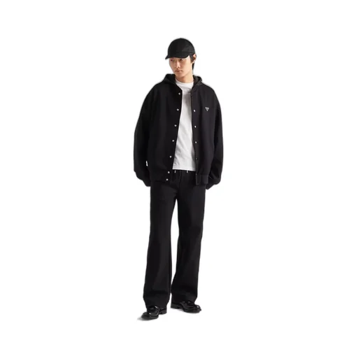 Cotton fleece cardigan hoodie