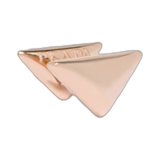 Eternal Gold nano triangle mono earring in pink gold