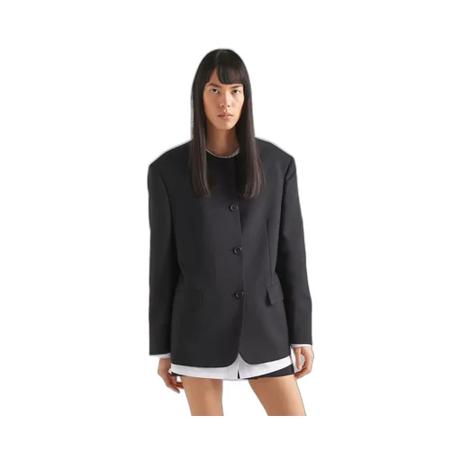 Single-breasted kid mohair jacket