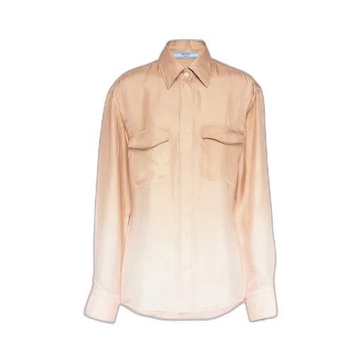 Printed gradient twill shirt