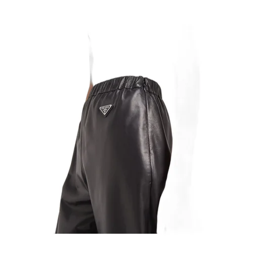 Nappa leather joggers