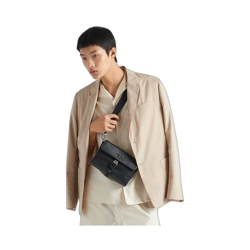 Re-Nylon and Saffiano shoulder bag
