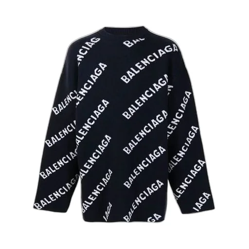 Intarsia Knit Logo Jumper