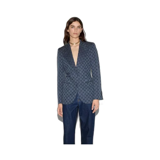 GG linen cotton jacquard jacket