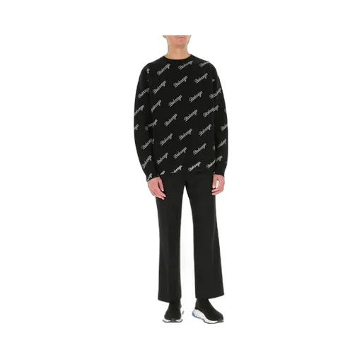All Over Script Logo Knit Sweater