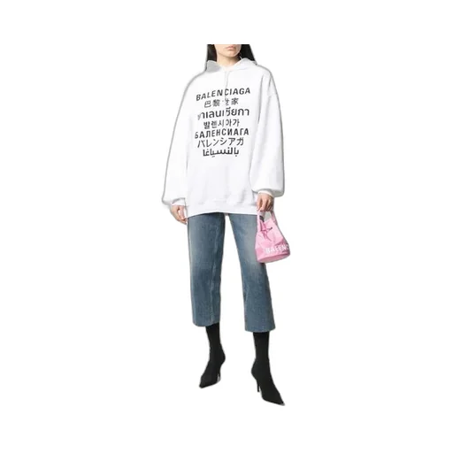 Logo Printing Hoodie White