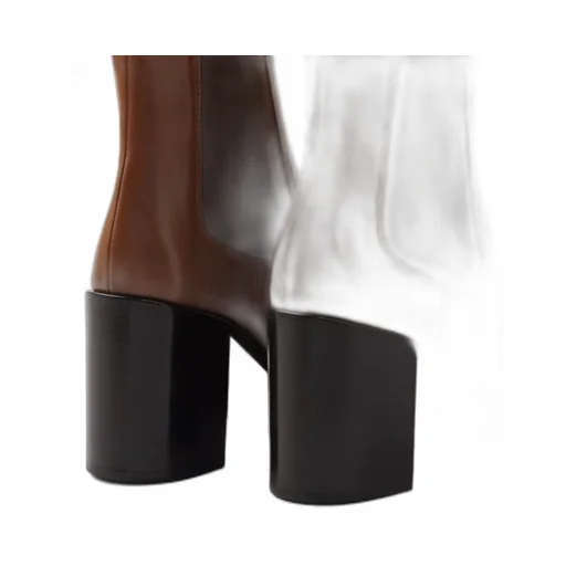 Leather booties