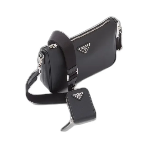 Saffiano-leather shoulder bag