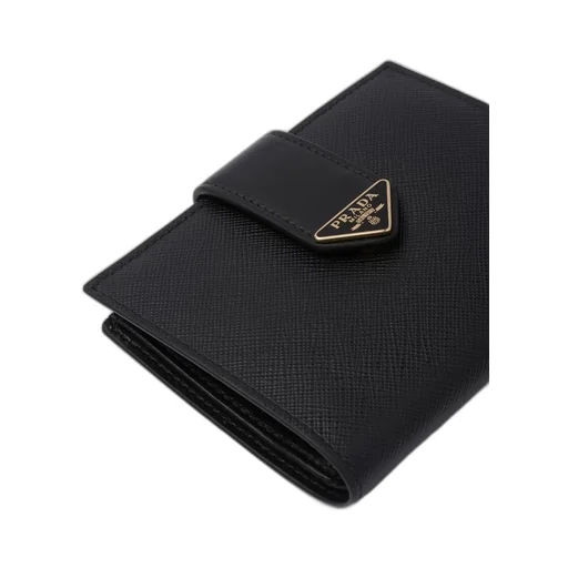 Small Saffiano and smooth leather wallet