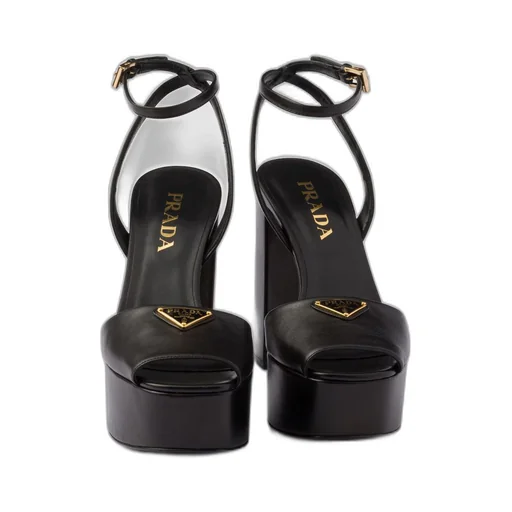 Nappa leather platform sandals