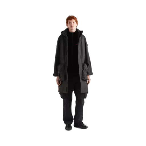 Recycled technical fabric raincoat