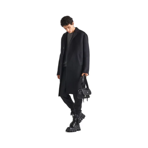 Re-Nylon and Saffiano leather shoulder bag