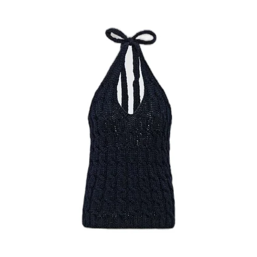 Wool halter top