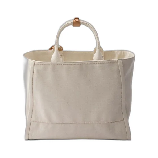 Large linen blend tote bag