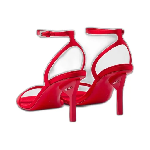 Satin high-heeled sandals