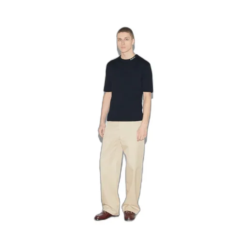 Silk cotton T-shirt with Gucci intarsia