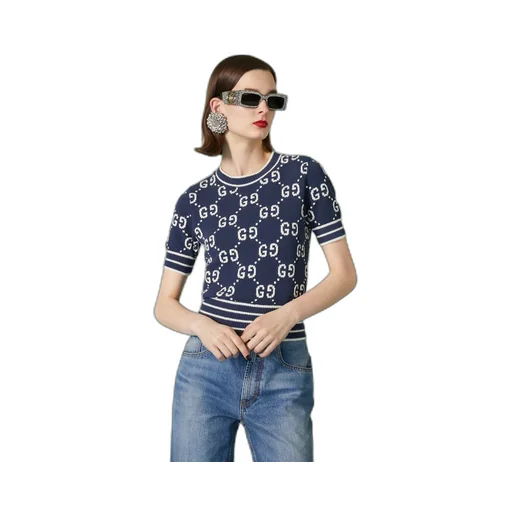 GG cotton jacquard top