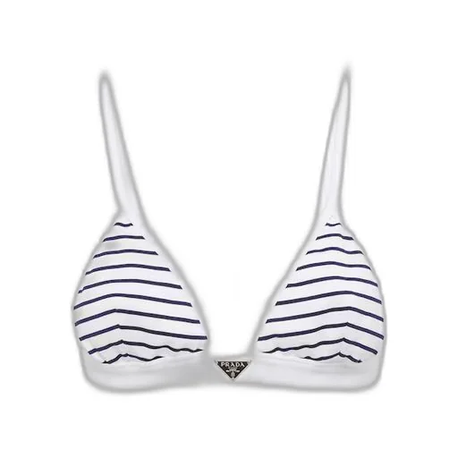 Printed jersey bra