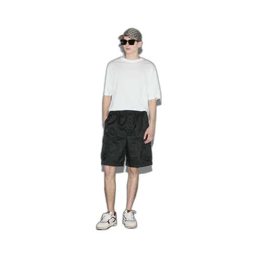 Lightweight GG nylon jacquard short