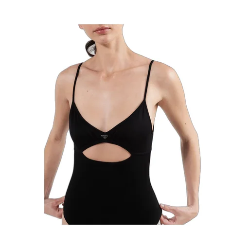 Interlock fabric one-piece swimsuit