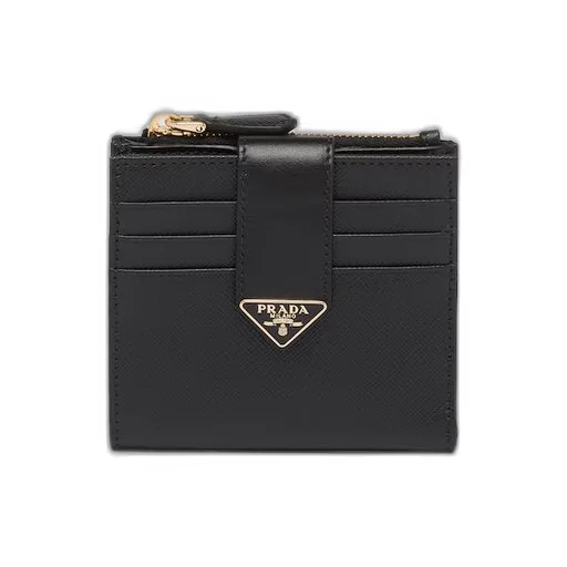 Small Saffiano and smooth leather wallet