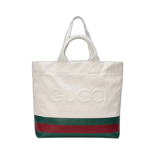 Canvas tote bag with embossed detail
