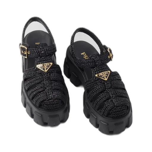 Monolith crochet cage sandals