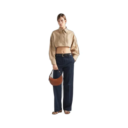 Cropped poplin jacket
