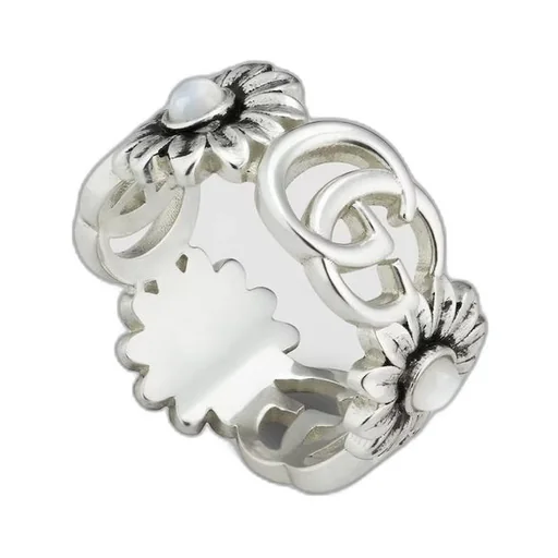 GG Marmont mother of pearl ring
