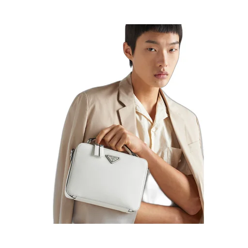 Medium Prada Brique Saffiano leather bag