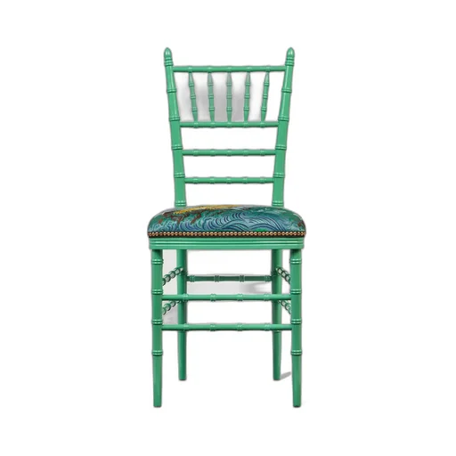 Chiavari chair with tiger jacquard
