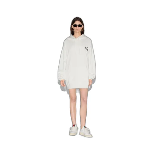 Cotton jersey hooded sweatshirt