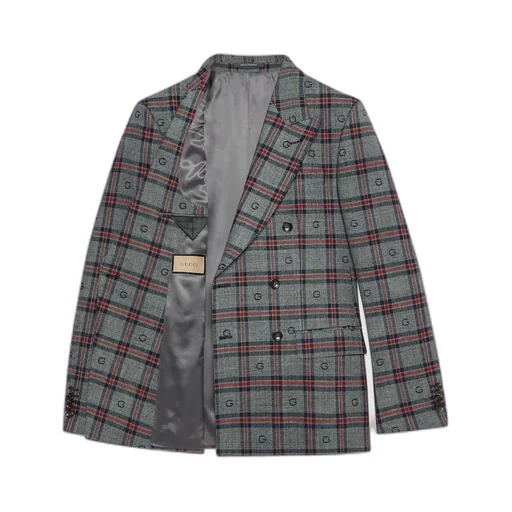 G check wool jacket