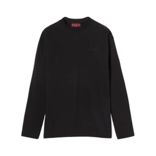 Cotton jersey long sleeve T-shirt
